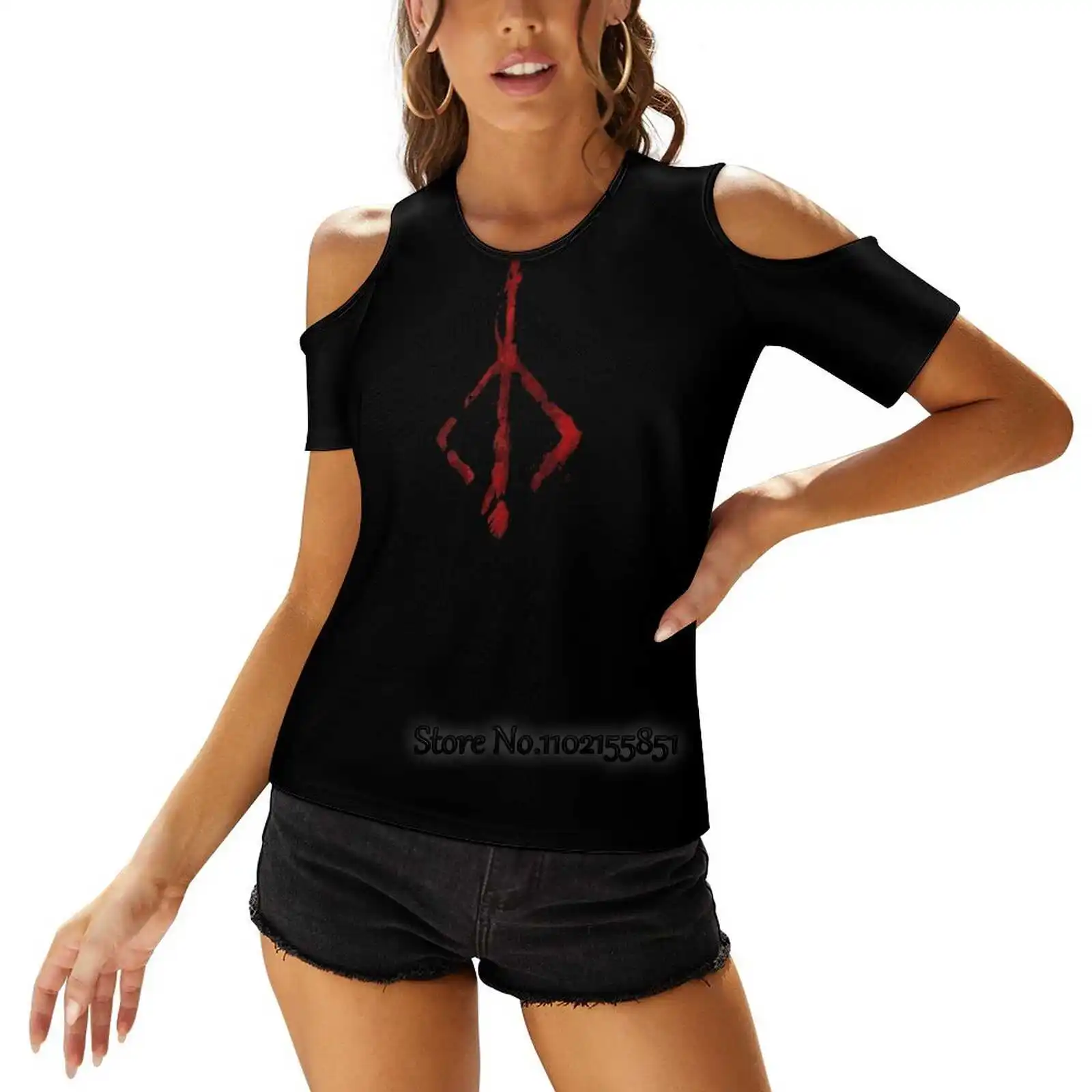 Hunter'S Mark (Beast) T-Shirt Da Donna Allacciatura Posteriore Magliette Sexy Scava Fuori Pullover Top Bloodborne Beast Kin Hunter Blood