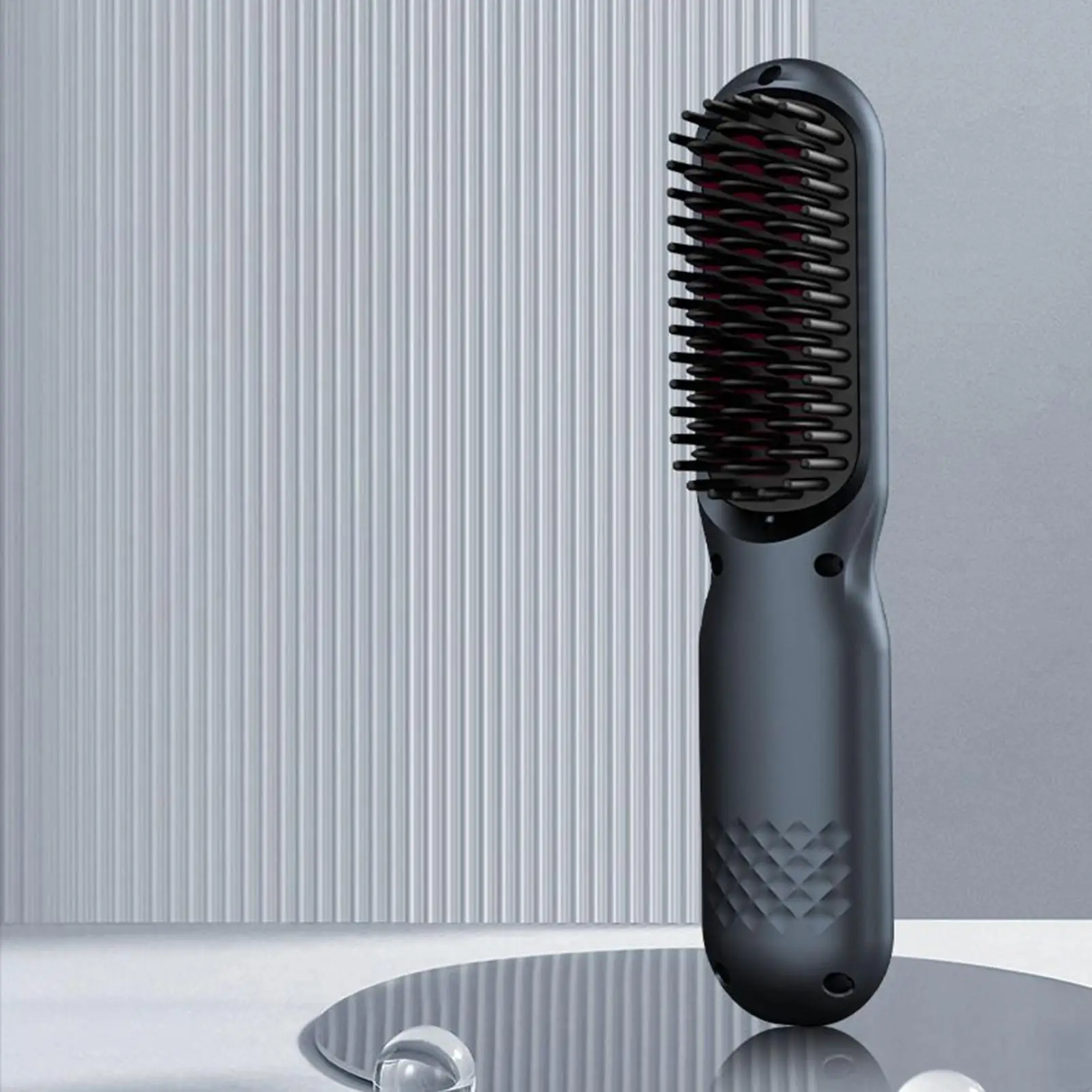 Straightening Brush Rechargeable with 3 Temps Negative Ion Hot Brush Hair Straightener for Women Volumizing Frizz Control Home