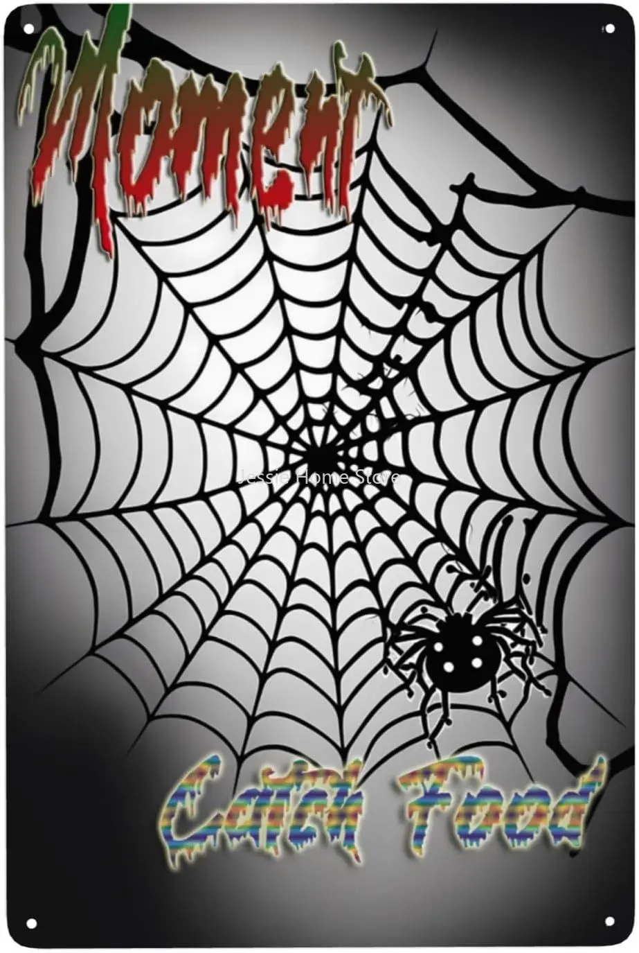 

Halloween Catch Food Moment Metal Tin Sign Vintage, for Bedroom Home Kitchen Hotel Bar Cafe Outdoor Wall Decoration 8X12