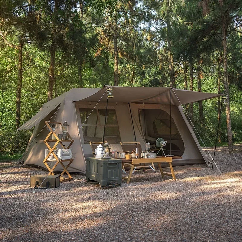 Outdoor Automatic Tent for 5-8 People 13㎡ Camping Hut Ridge Tent Space Large Gathering Waterproof camping tent portable tent