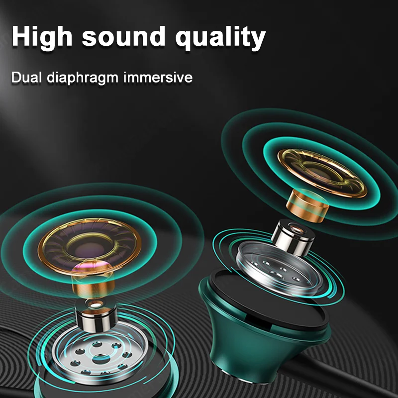 HiFi USB Type C Headphone Bass Stereo Volume Control Earbud  Mic 3.5mm Wired Earbuds For Galaxy Samsung S24 S23 Xiaomi Computer 5