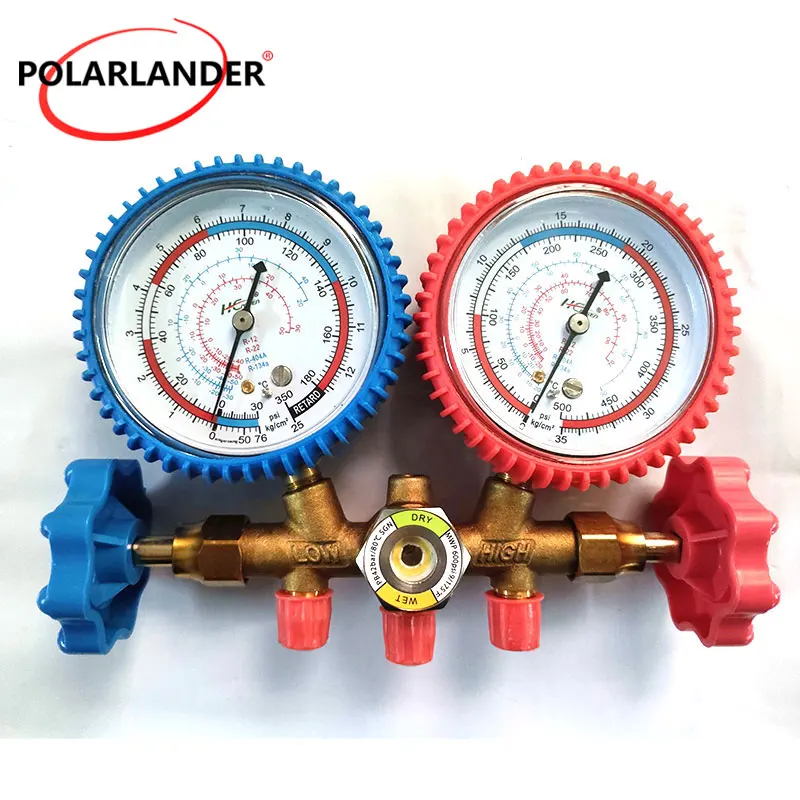 

Air Conditioning Various Combinations R134a R12 R22 R404a A/C Manifold Gauge Set for Household/Automobile With 1/4'' SAE Hose