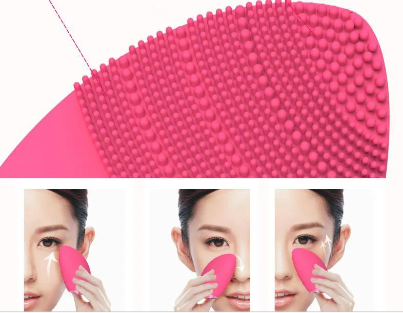 Men women household makeup electronic ultrasonic washing machine silicone cleansing instrument The pore cleaner facial massager