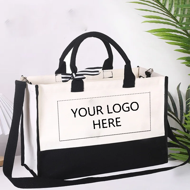 Customized Tote Bag – Large Capacity Women's Handbag with Print Letter Logo, Two-Sided ... - SKU CTB02011 - UGI Packaging