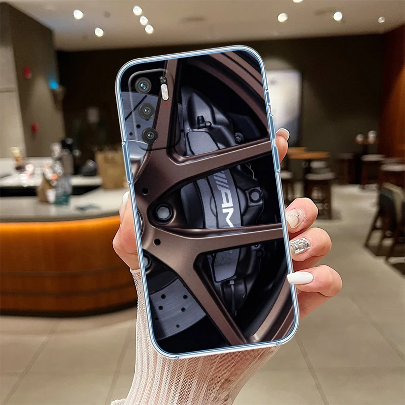 Transparent Phone Case with Wheel Sport Car Calipers Design