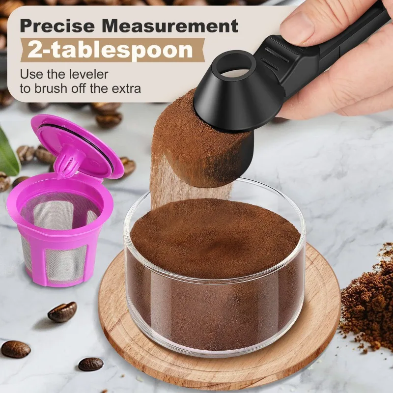 Coffee Slide Spoon with Long Handle, Large Capacity, Leak Proof Circular Design, Convenient and Practical Easy To Operate