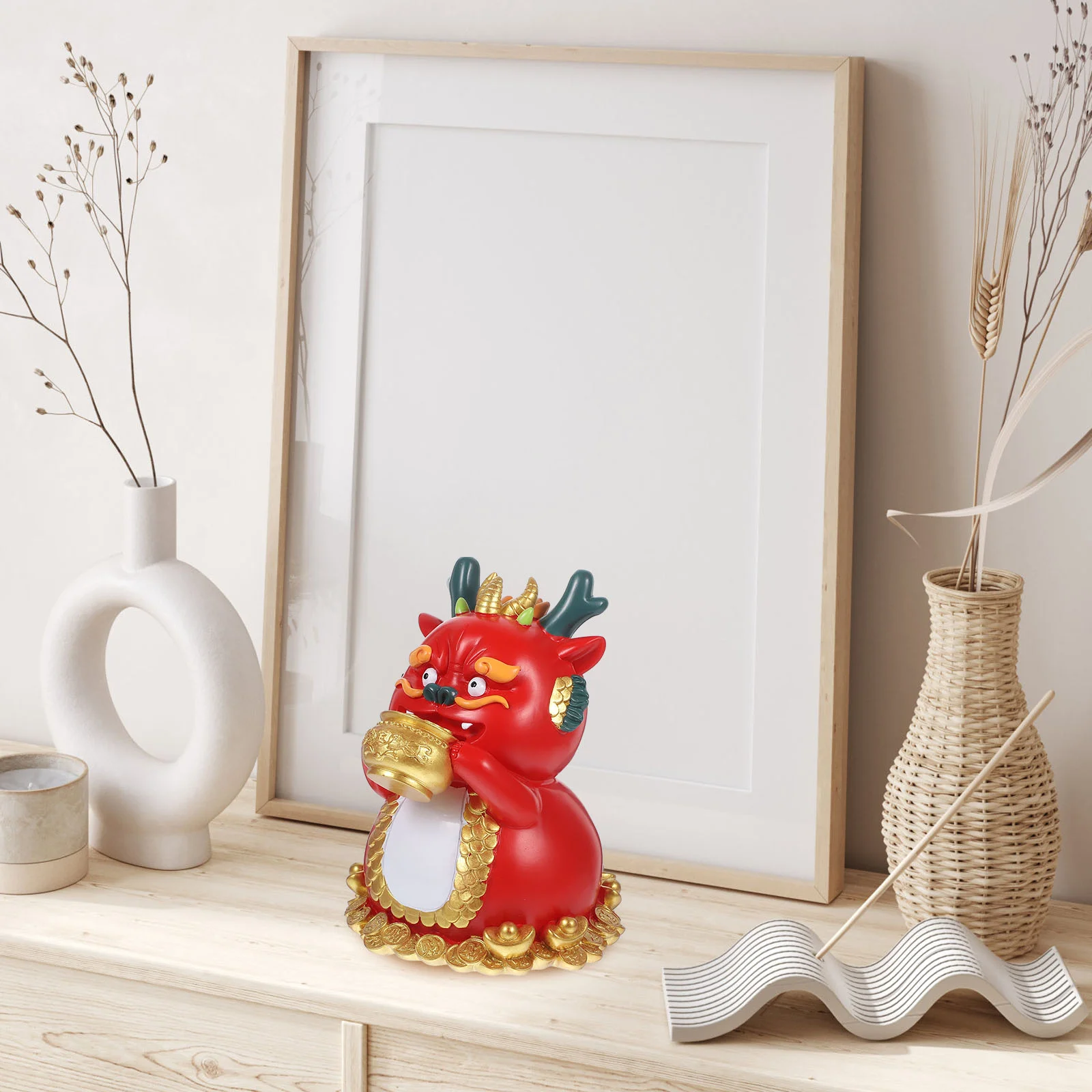

Dragon Piggy Bank Resin Dragon Coin Bank Coin Saving Jar Chinese New Year Gift