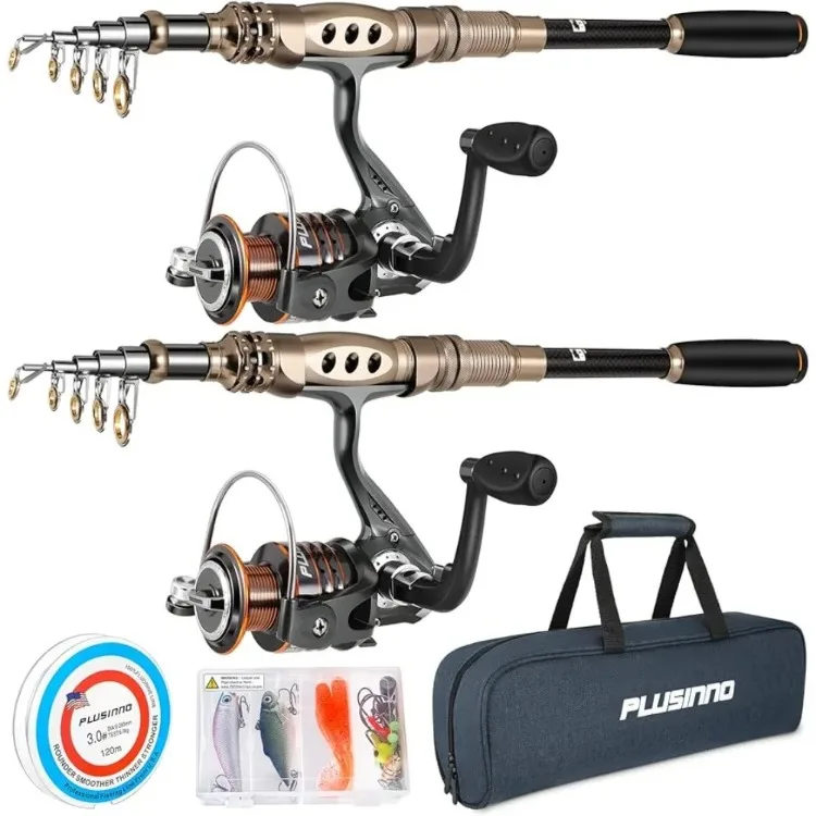 Survival Fishing Kit Fishing Pole And Reel Combo Travel Fishing Rod With  Hooks Carrier Bag Fishing Gear Set For Beginner Adults - AliExpress