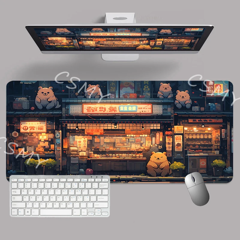 Alfombrilla de ratón para ordenador Gamer, estética japonesa, alfombrilla de escritorio, accesorios de oficina, alfombrilla de ratón para PC, alfombrilla de ratón para teclado, alfombrillas para juego