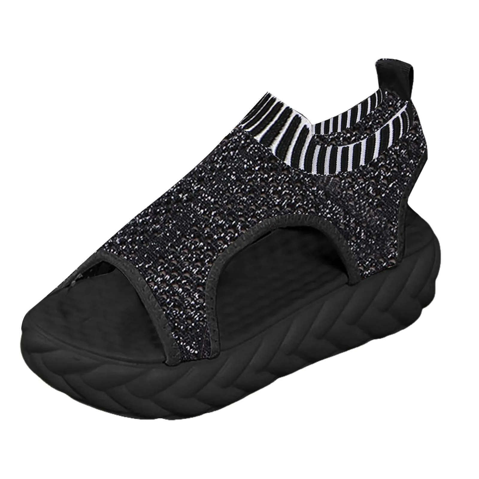 Sandals For Women 2025 Dressy Women'S Thick Soled Shoes Fashionable And Casual Hollow Mesh Breathable Women'S Sandals Dressy - 4