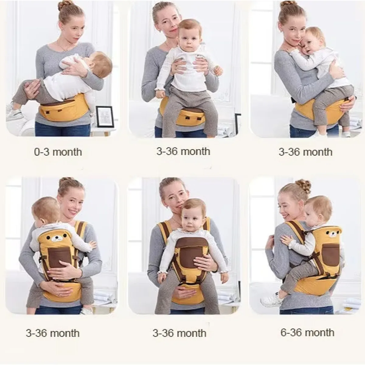 Baby Carrier Wrap Baby Sling Infant Hipseat Waist Stool Multifunctional 4 in 1 Newborn Babies Bag Portable Cute Bebe Backpack 5