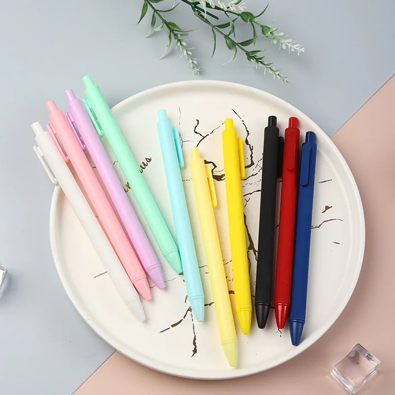 

100PCS Macaron Ballpoint Pen Candy Color Cute Press Gel pens Office Supplies Student Pen School Writing Stationery Wholesale