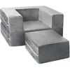 Kids Couch - Modular Kids Sofa for Toddler and Baby Playroom/Bedroom Furniture (Grey Small) 1