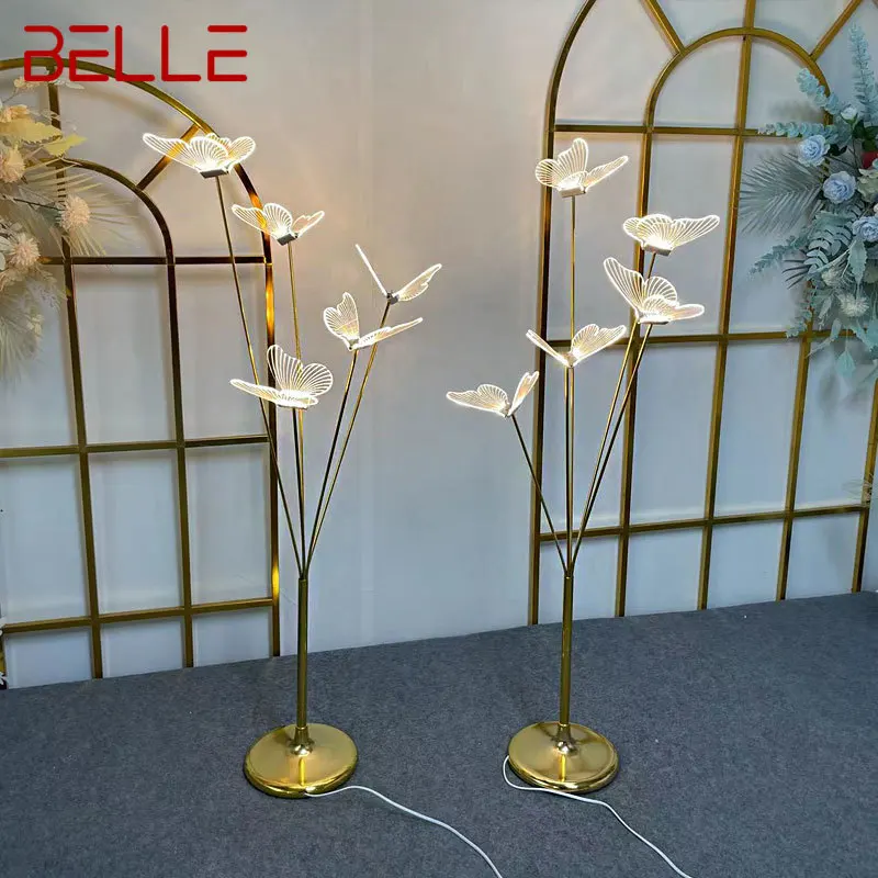 

BELLE Modern Landscape Atmosphere Floor Lamp LED Creative Butterfly Standing Lights for Wedding Party Stage Background Decor
