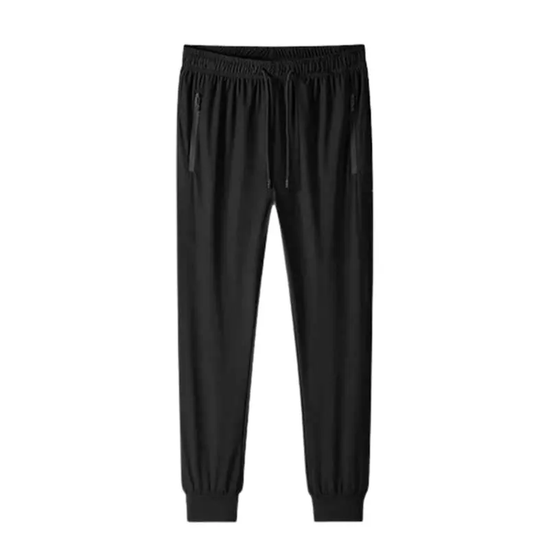 Summer Elegant Fashion Harajuku Slim Fit Trousers Loose All Match Sport Casual Pants Solid Pockets Thin Style Straight Leg Pants