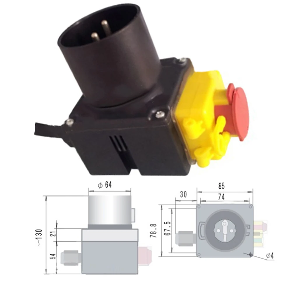 

1PCS Log Splitter Switch Plug With CEE Plug 250V For Log Aplitter Powerful Current Plug IP54 Protection Device Plug-And-Play