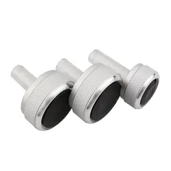 Set of 3 Car Air Conditioning Control Knobs (Silver)