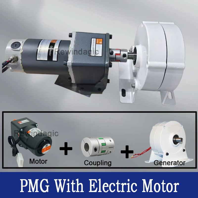 1KW 2KW 3KW 5KW Low Speed Permanent Magnet Generator 48V 24V 12V 3 Phase AC Alternator 650 RPM Motor Drive Wind Turbine