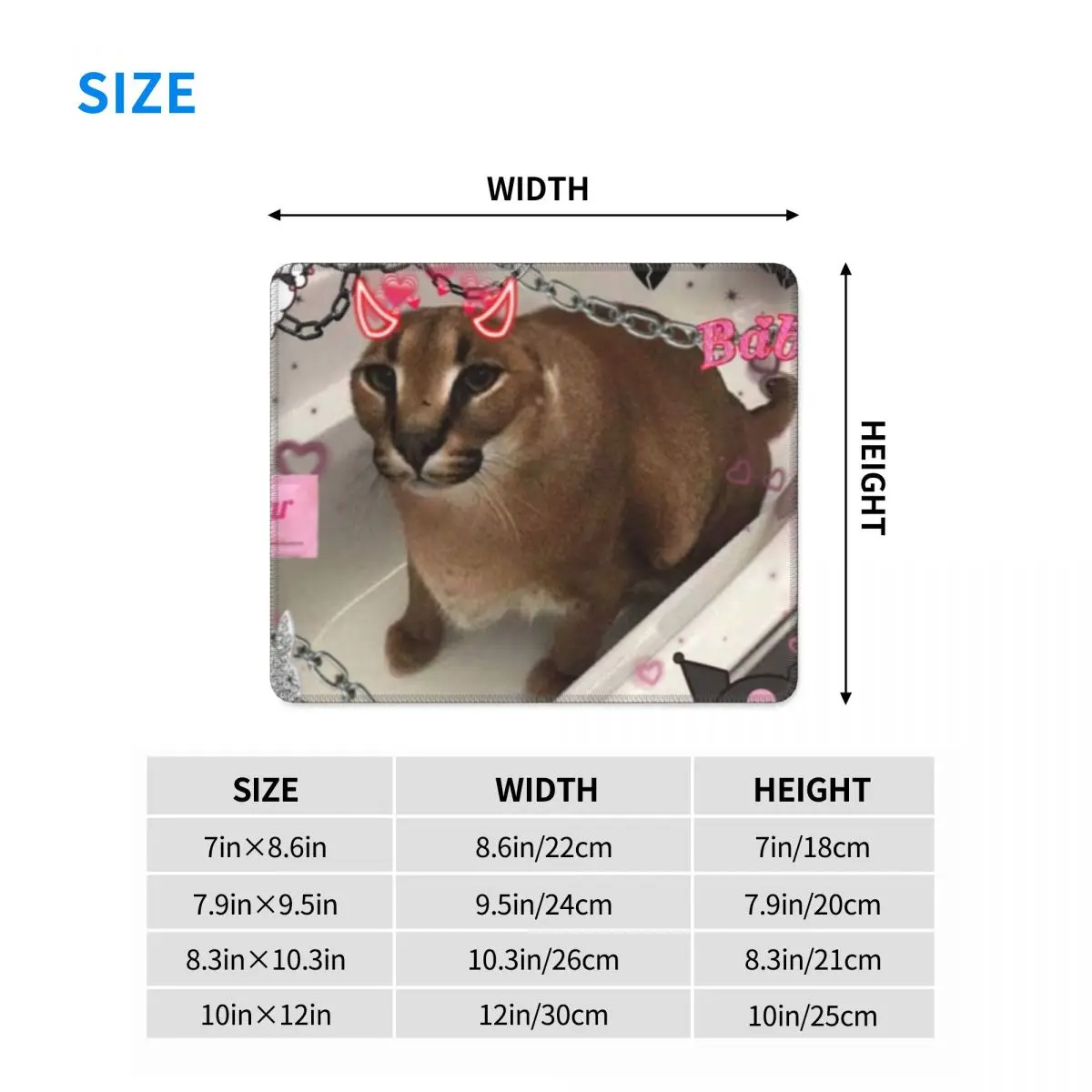 Crying Cat Memes Mouse Pad Non-Slip Rubber Base Gaming Mousepad Accessories  Animal Office Decor Cover Computer PC Table Mat - AliExpress