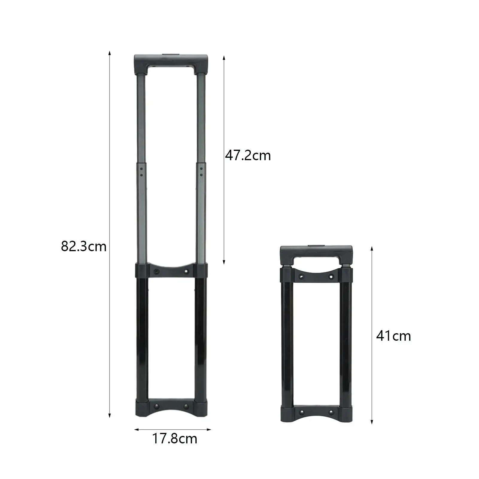 Travel Suitcase Handle DIY Telescopic Spare Parts Stretchable Stylish 82cm Metal Pull Rod