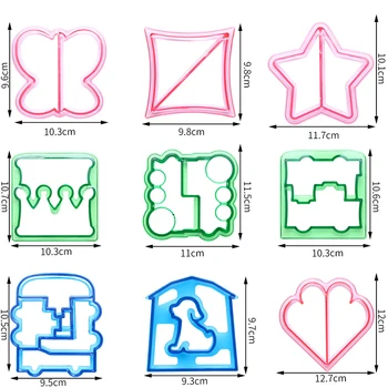 점심 DIY 샌드위치 커터 금형, 식품 절단, 다이 빵 비스킷 금형 도구