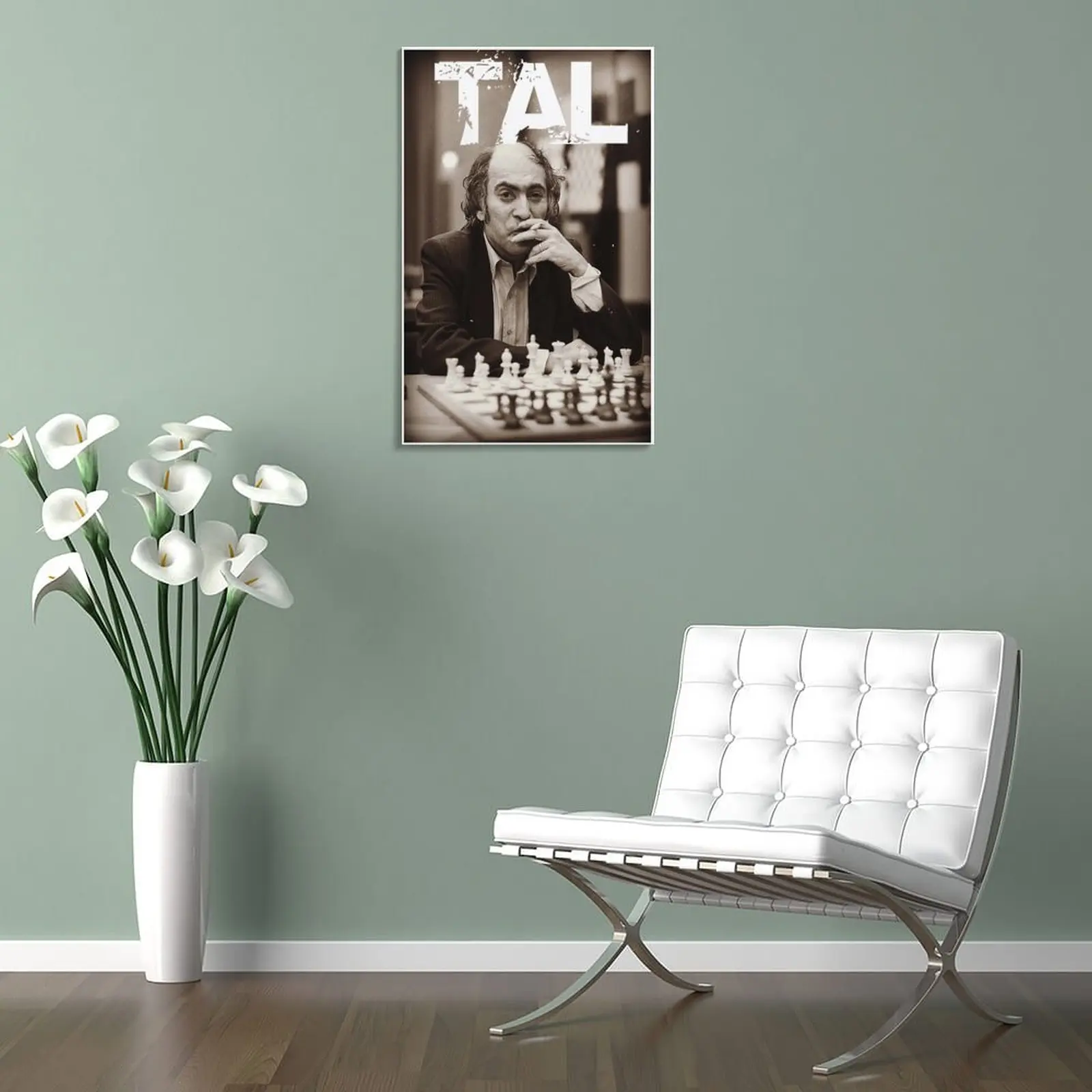 Xadrez russo grandmaster mikhail tal poster imagem mural impressão moderno  engraçado quarto decoração pintura decoração do vintage sem moldura