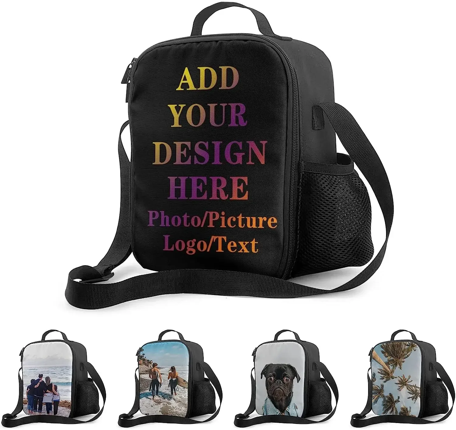 Personalized Thermal Lunch Box for Women Kids Lunch Bag with Container Insulated Tote Cooler Bag for Office Picnic