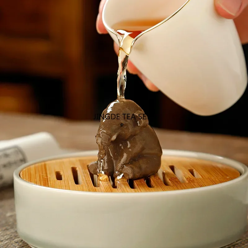 Purple clay tea ceremony, pet mud, color changing small person tea, pet accessories, Chinese Kung Fu tea set