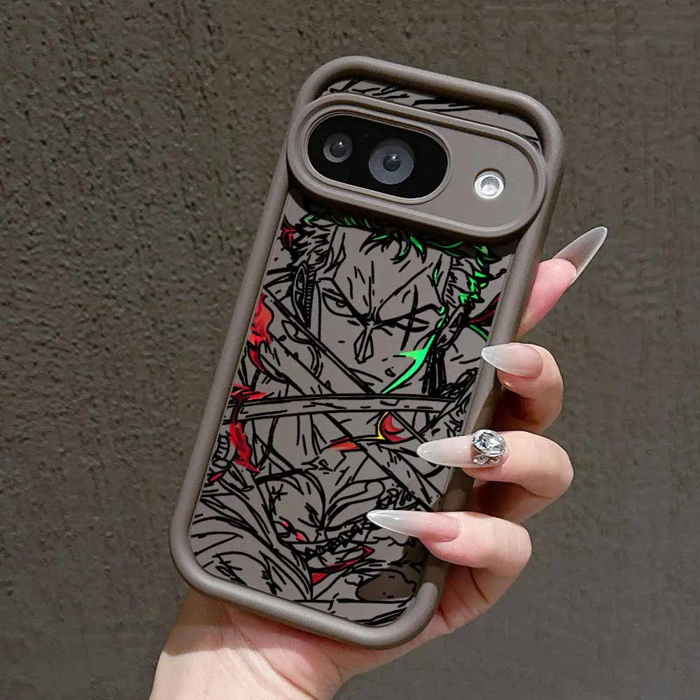 Sleek Soft TPU Zoro Cover with Eyes Ladder Lanyard - Fashionable and Cool Phone Case