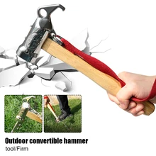 

Camping Hammer with Tent Stake Remover Heavy Duty Mallet Hammer Nail Puller with Holding Strap for Outdoor Hunting Hiking hammer