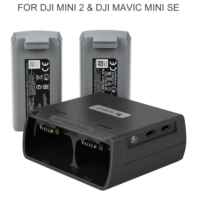 Battery Charger Two-Way Charging Hub For DJI Mini 2/Mini SE Drone Batteries USB Charger For DJI Mini 2/Mini SE Batteries