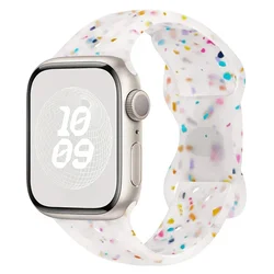 Premium Silicone Sports Watch Strap - Durable Rubber Band - 42 44 45 46 49mm (14 transparent white)