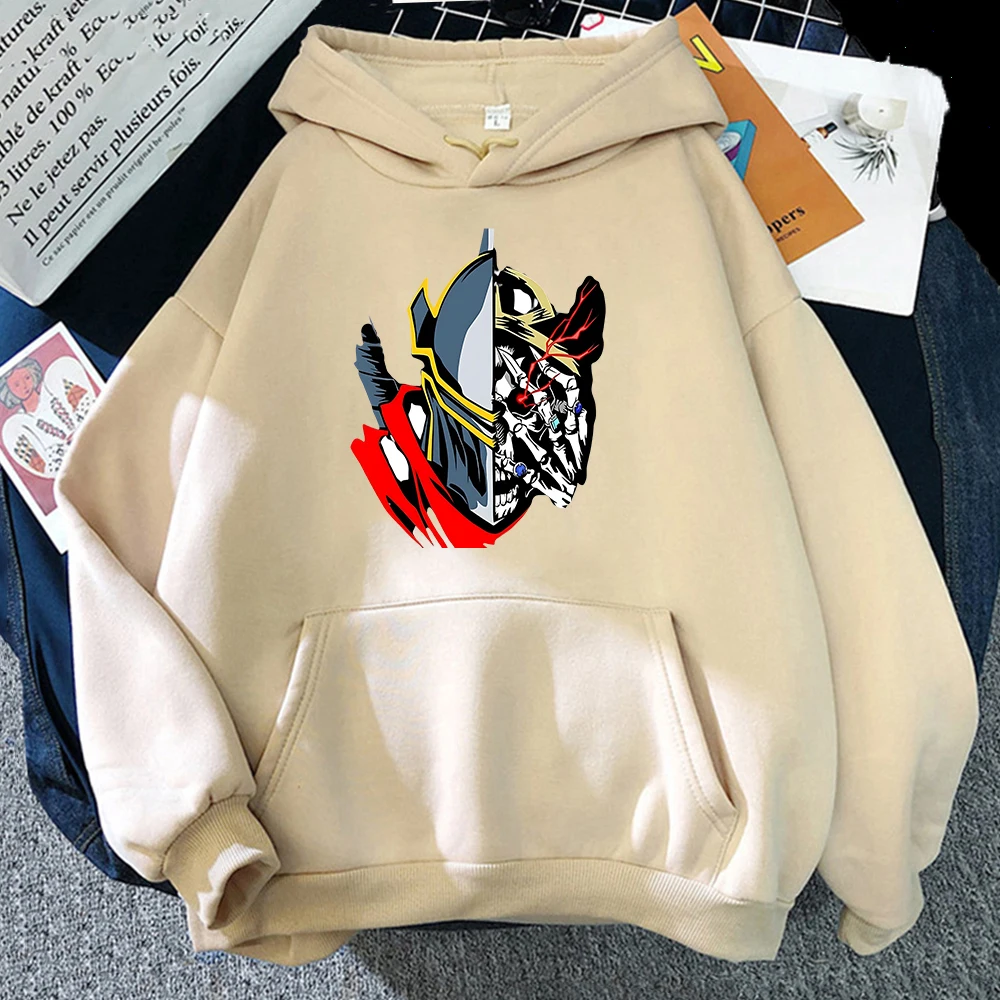 

Overlord IV Momonga Hoodie Japan Anime Printed Oversized Sweatshirt Men/Women Harajuku Streetwear Graphic Style Pullover Clothes