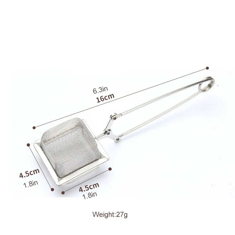 Tea infuser Tea strainer Tea maker Tea filter Square Stainless Steel Tea Infuser Imperial Tea Maker Reusable Cup Strainer Loose Leaf Spice Filter with Fine Mesh