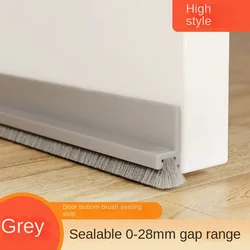 1pc 100CM Self - Adhesive Brush Seal Strip - Insect and Soundproof Door Bottom Seal - 50mm (Gray chuan mendi)