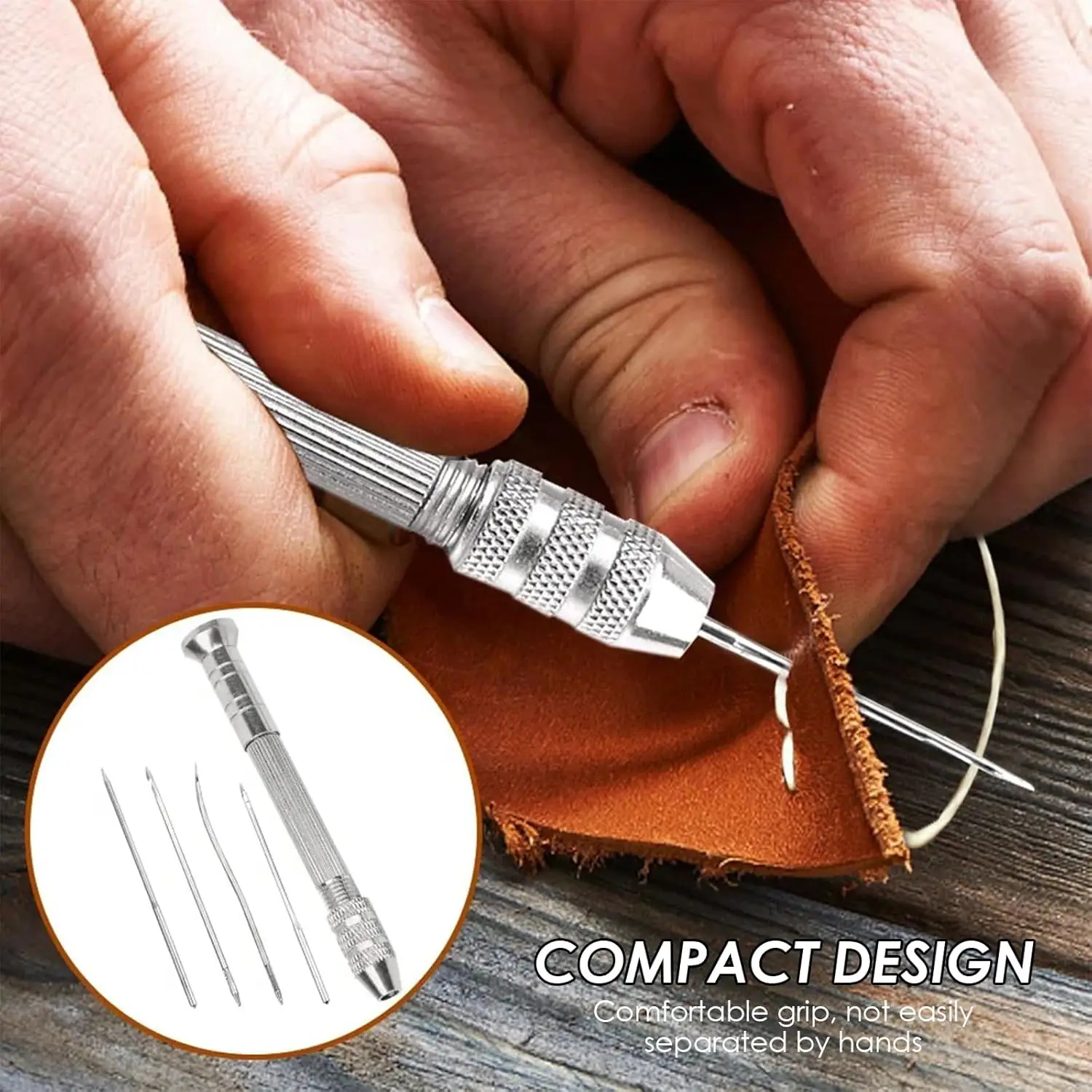 Leather Sewing Tool Set Stitching Awl Tool Hand Sewing Leather Shoe Repair Kit For Leather Punch Hole Canvas Tent Bag DIY
