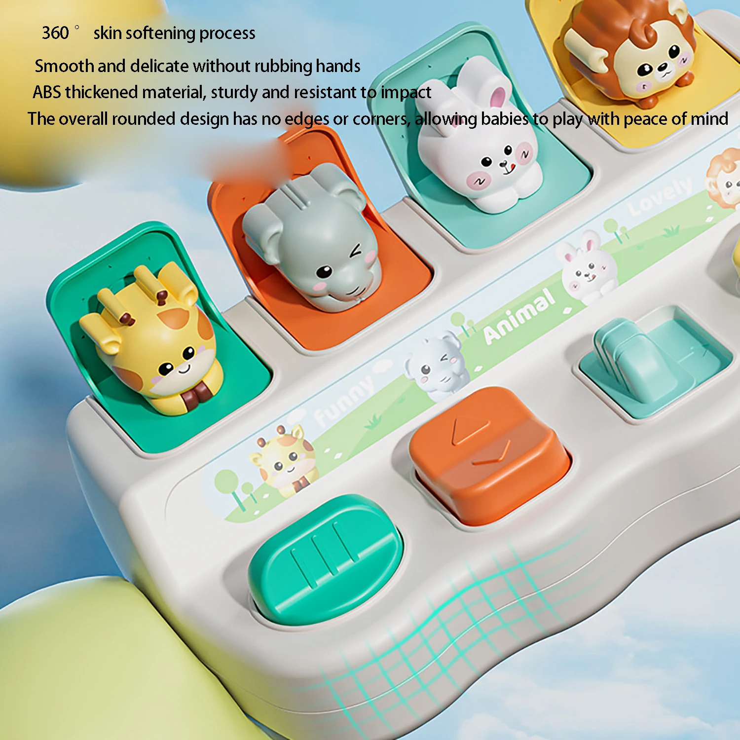Children's Hide and Seek Switch Early Education Toy Cognitive Exercise Finger Flexibility Pop up Switch Box Color Random 5