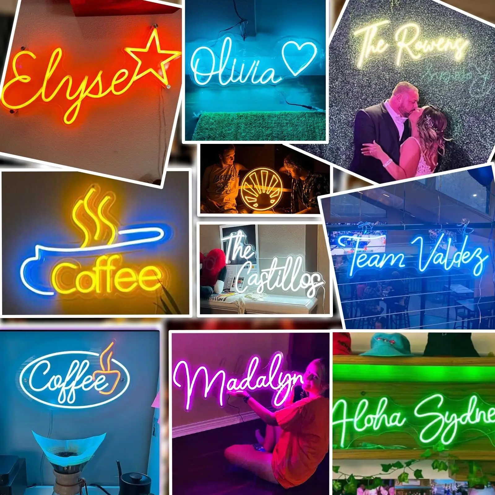 Personalized Neon Sign with Crown - USB Powered Wall Decor