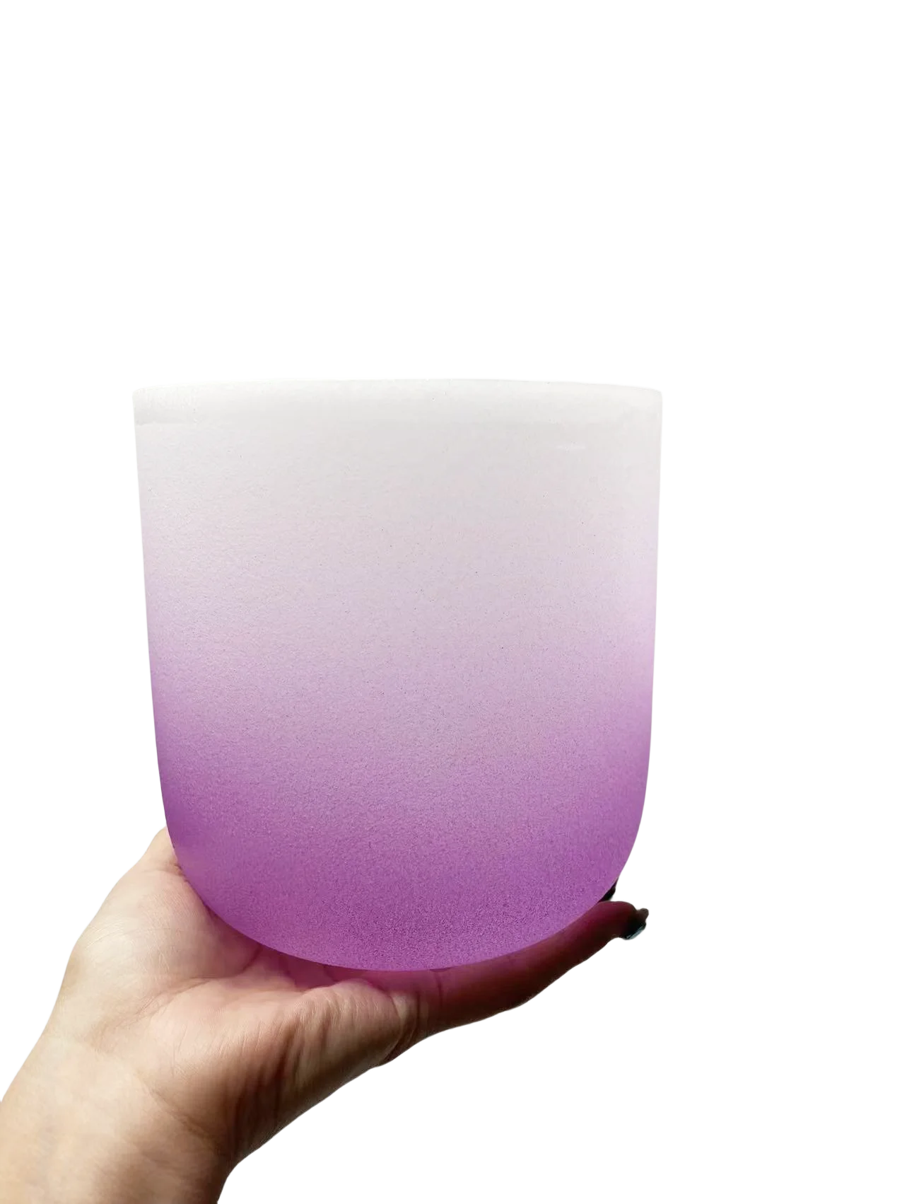 

432hz/440hz 6" Note B Half Color Aria Gradient Chakra Sound Healing Frosted Quartz Crystal singing bowl for healing Crown Chakra