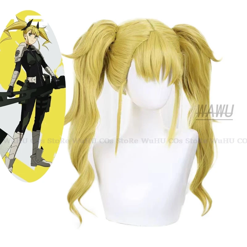 Kikoru Shinomiya Cosplay Wig Anime Kaiju No. 8 Long Blonde Hair Double Tail Hairpins Third Division Halloween Party Women 11
