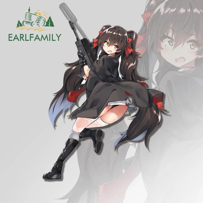 

EARLFAMILY, 13 см x 9,6 см для девочек, автонаклейки фонлайн 97, модные аниме наклейки, устойчивые к царапинам, автомобильные этикетки для окон и фургонов