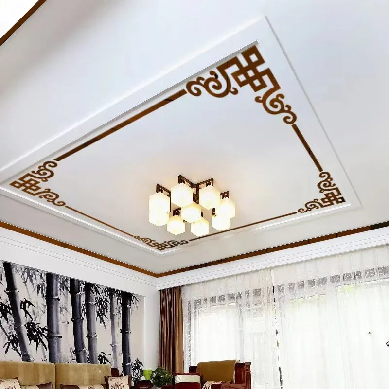 4Pcs 3D Acrylic Mirror Corner Stickers Geometry Gold Modern Room Bathroom Decor Edge Strip Corner Line Wall Decor Supplies