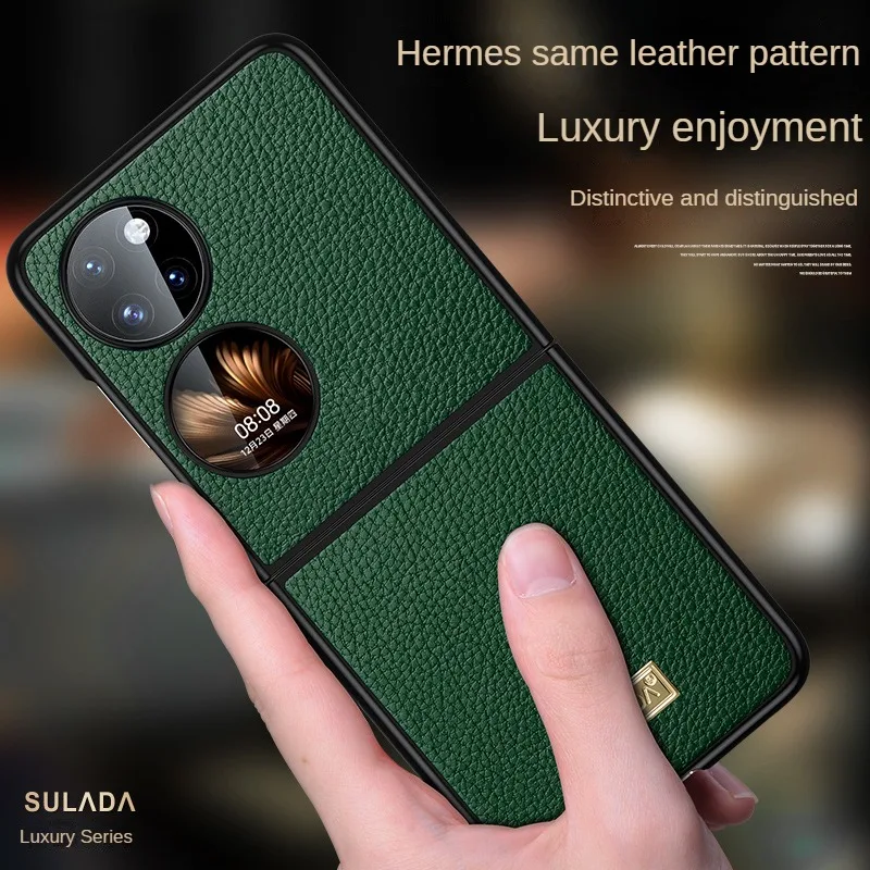 

Luxury Case for Huawei P60 Pocket Case SULADA TPU Skin Protection Folding Soft Shell for Huawei P50 Pocket Case.