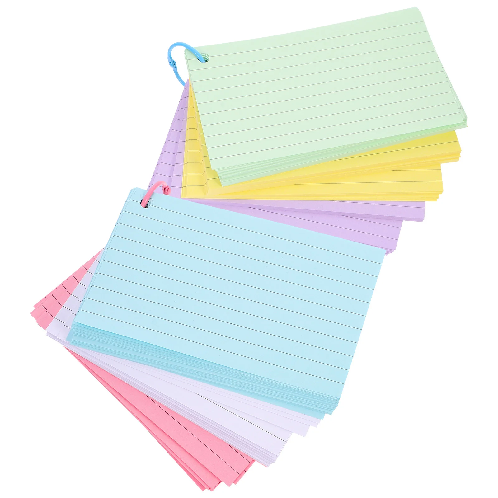 

1 Set Index Cards with Rings Study Flash Cards Single Hole Punched Flashcards Studying Note Card