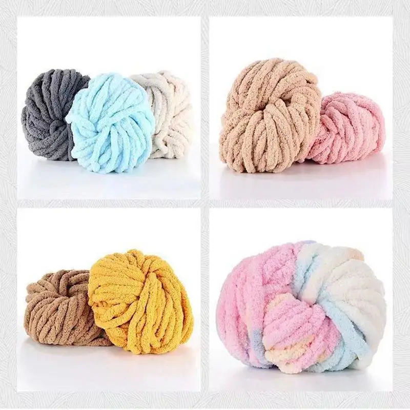 Chenille Yarn Soft wool thread Chunky Yarn for handmade Knitting Crocheting Thick Soft Plus Art Crafts Sewing Supplies Knitting Yarn Knitting Wool Yarn Crochet Yarn Wool Yarn Cotton Wool Yarn Chenille Yarn