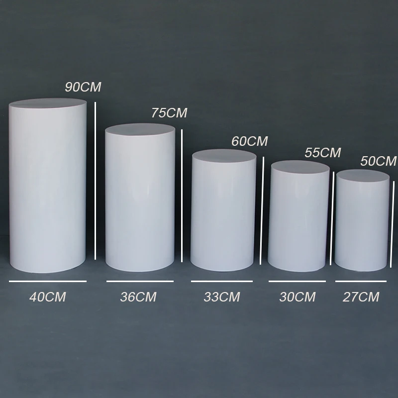 5PCS White Cylinder Pedestal Stands For Party, Large Barbados | Ubuy