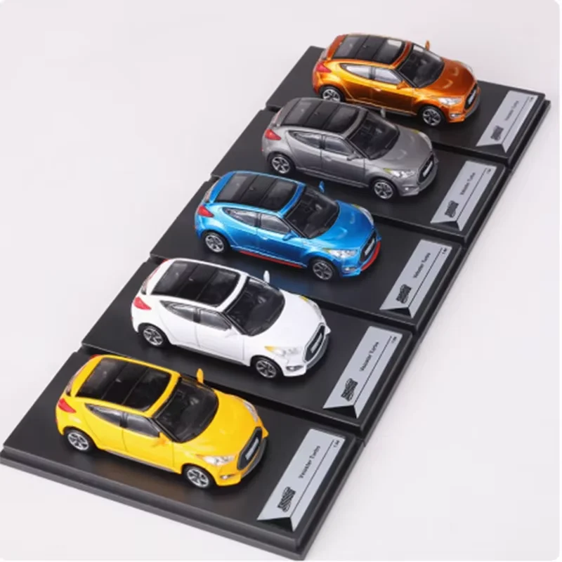 섀도우 다이캐스트 스케일 1:64 벨로스터 터보 시뮬레이션 합금 자동차 모형 금속 자동차 컬렉션 장식품 전시 취미 선물