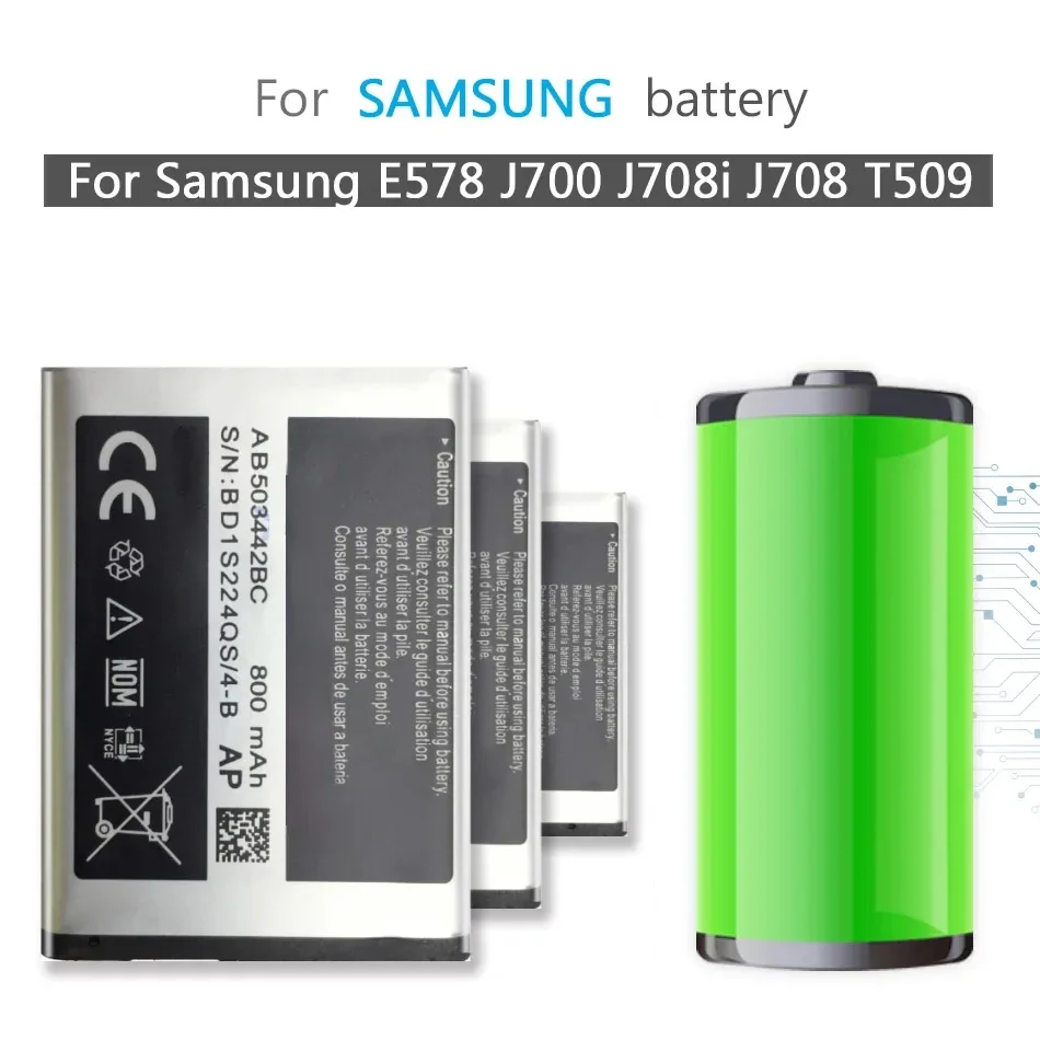 Batteria Per Samsung Sgh-B110 E570 E578 J700 J700I J700V J708 E578 J700 J708I J708 T509 Ab503442Bc Con Codice Traccia