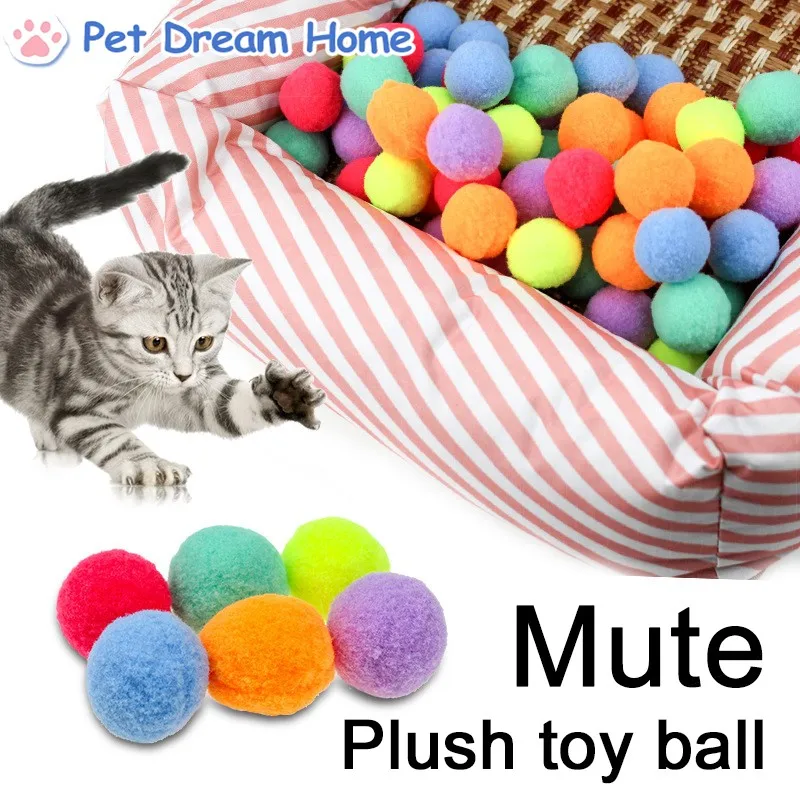 

Игрушки для кошек стрейчевый плюшевый мяч 0,98 дюйма милый забавный креативный цветной устойчивый к укусам молар упругий интерактивный помпон для кошек Игрушка для жевания