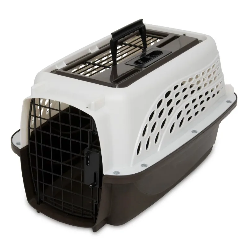 

Two Door Top Load 19" Small Travel Pet Kennel Pet Carriers for Dogs Upto 10 lb, White